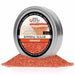 Orange shimmering cocktail rimming sugar in a round aluminum tin with black and orange branding label.