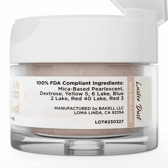 Oyster Tan Luster Dust 4 Gram Jar-Luster Dust_4G_Google Feed-bakell