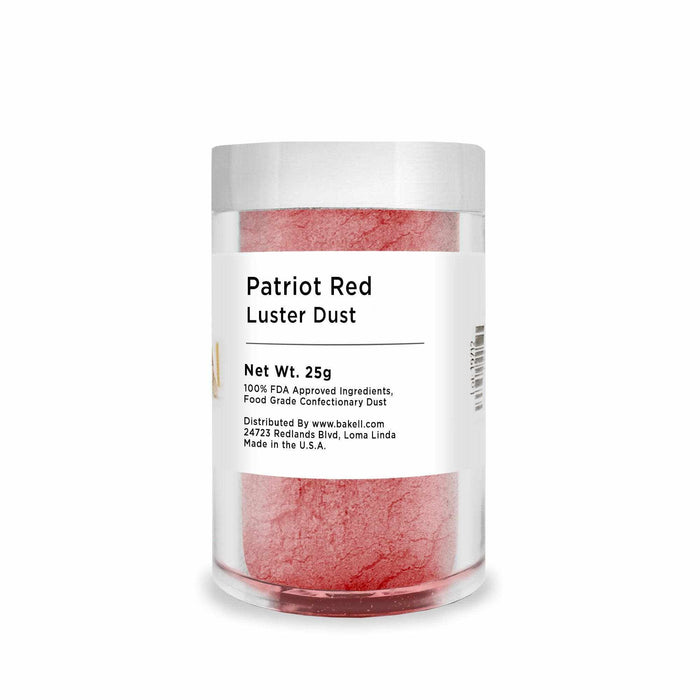 Patriot Red Edible Luster Dust | FDA Approved & Kosher Pareve | Bakell.com