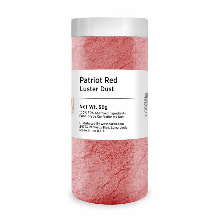 Patriot Red Edible Luster Dust | FDA Approved & Kosher Pareve | Bakell.com