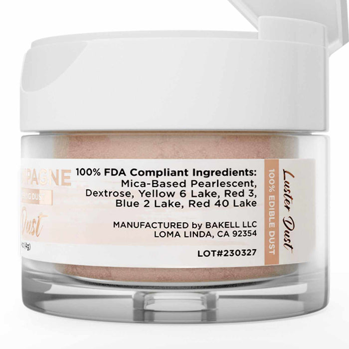 Peach Champagne Luster Dust | 4 Gram Jar-Luster Dust_4G_Google Feed-bakell