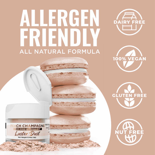 Peach Champagne Luster Dust | Private Label-Private Label_Luster Dust-bakell