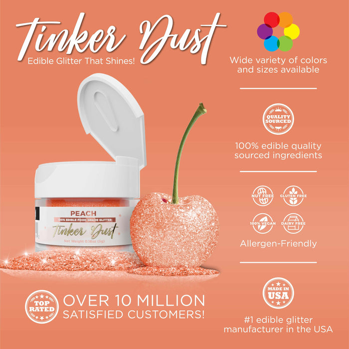 Peach Tinker Dust® Glitter | Bulk Size-Bulk_Tinker Dust-bakell