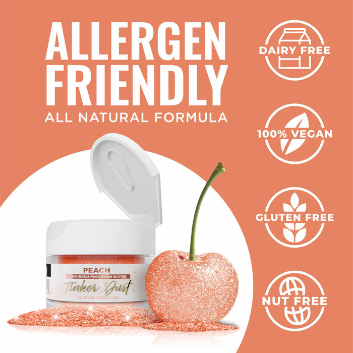 Peach Tinker Dust® Glitter | Bulk Size-Bulk_Tinker Dust-bakell