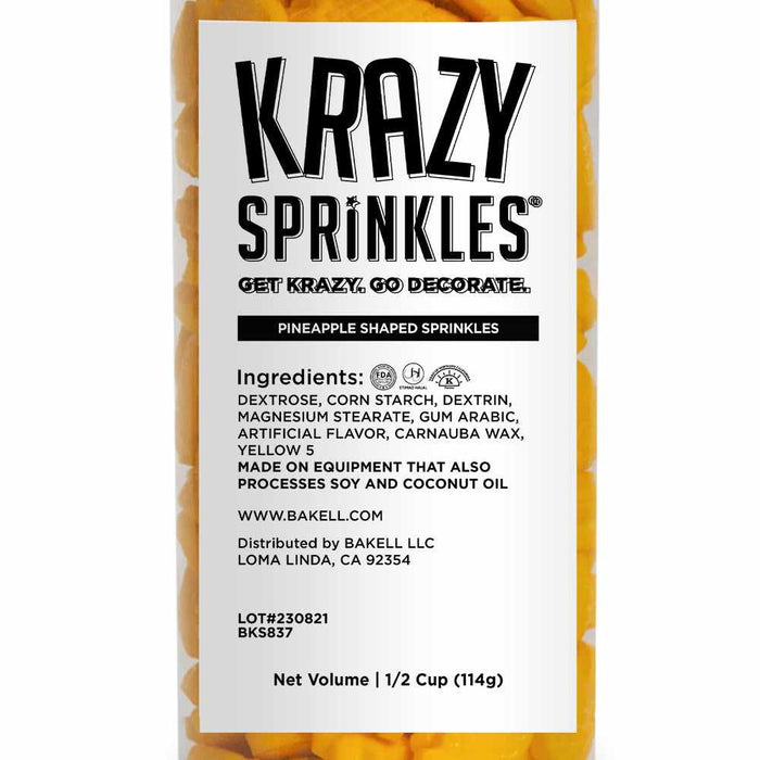 Pineapple Shaped Sprinkles-Krazy Sprinkles_HalfCup_Google Feed-bakell