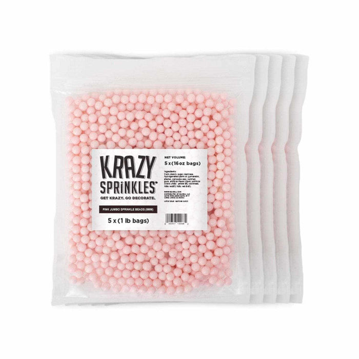 Pink 8mm Beads Sprinkle | Krazy Sprinkles | Bakell