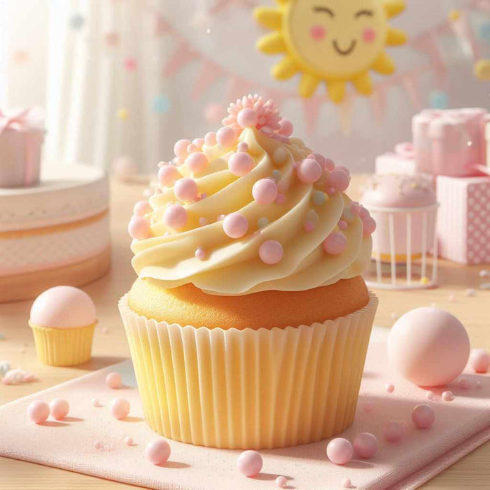 Cupcake covered in Pink Krazy Sprinkles