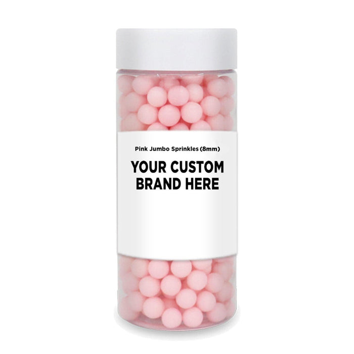 Pink 8mm Beads Sprinkles | Private Label (48 units per/case) | Bakell