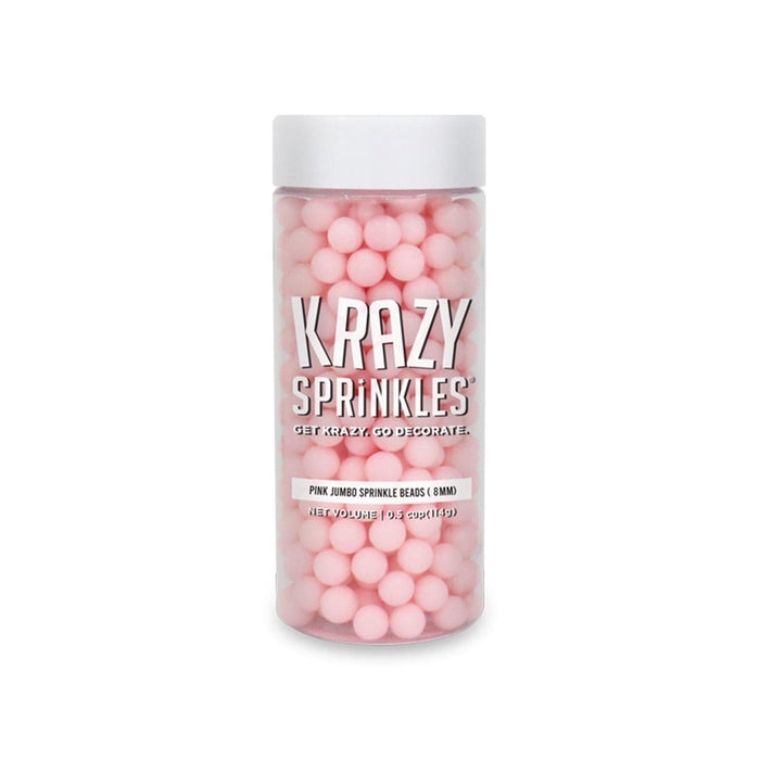Pink 8mm Sprinkle Beads-Krazy Sprinkles_HalfCup_Google Feed-bakell