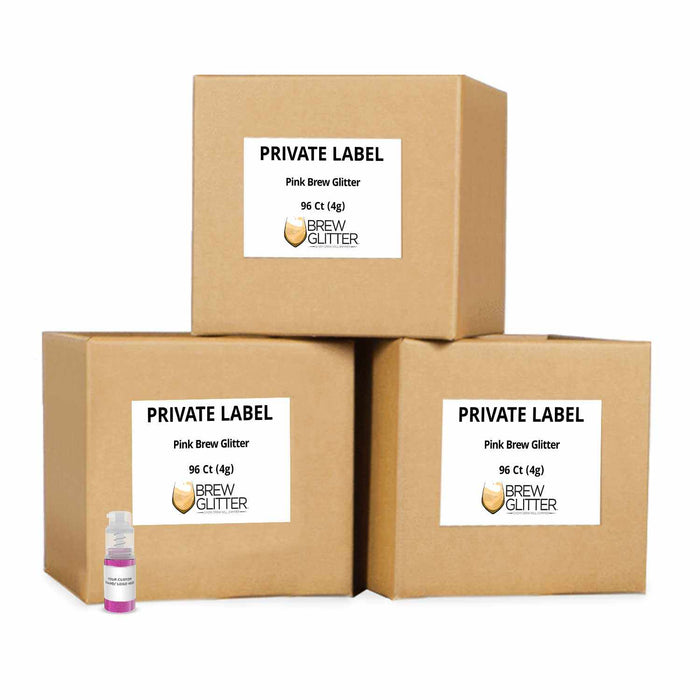 Pink Brew Glitter Private Label | Your Brand Your Logo by the Case