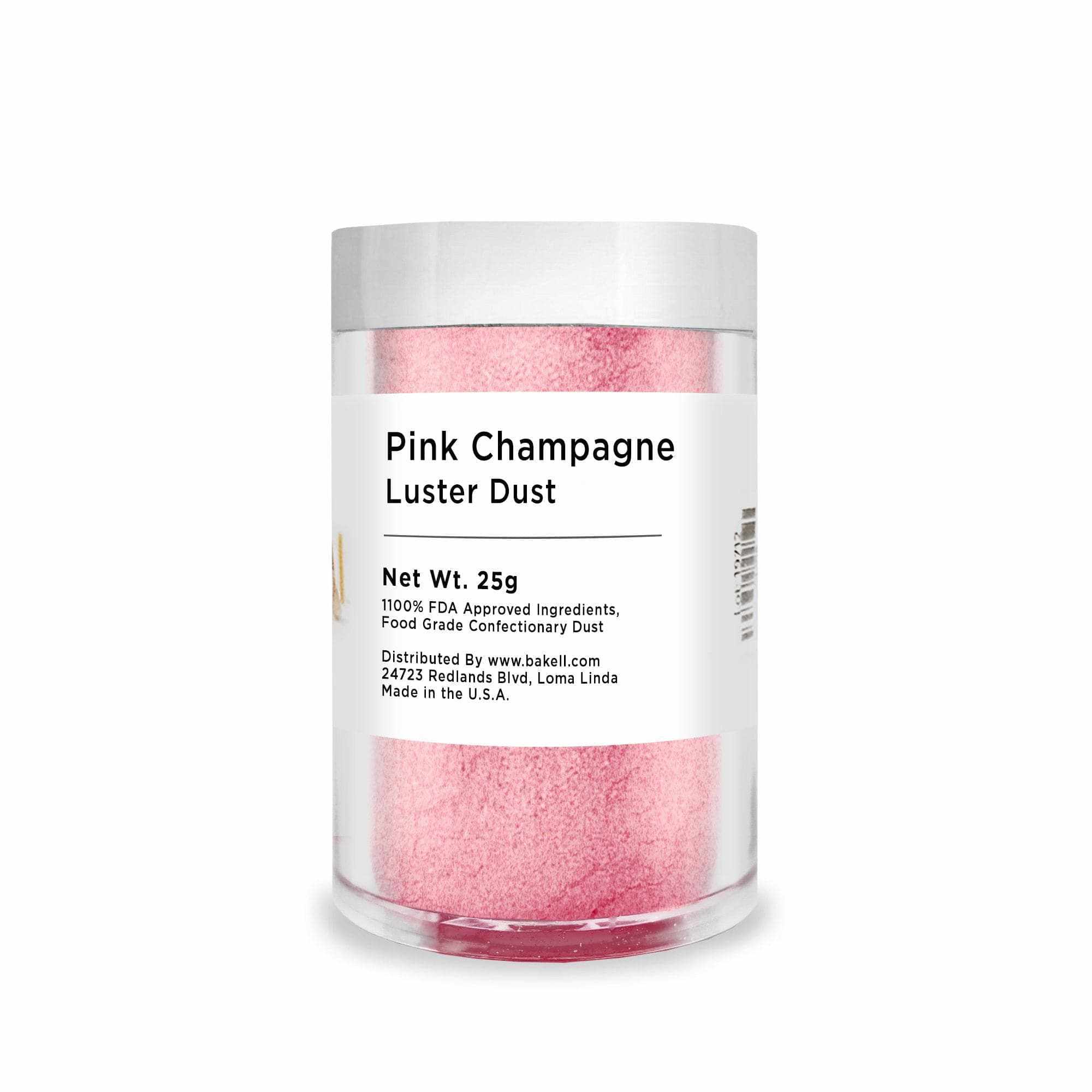 Pink Champagne Edible Luster Dust | FDA Approved & Kosher Pareve | Bakell.com