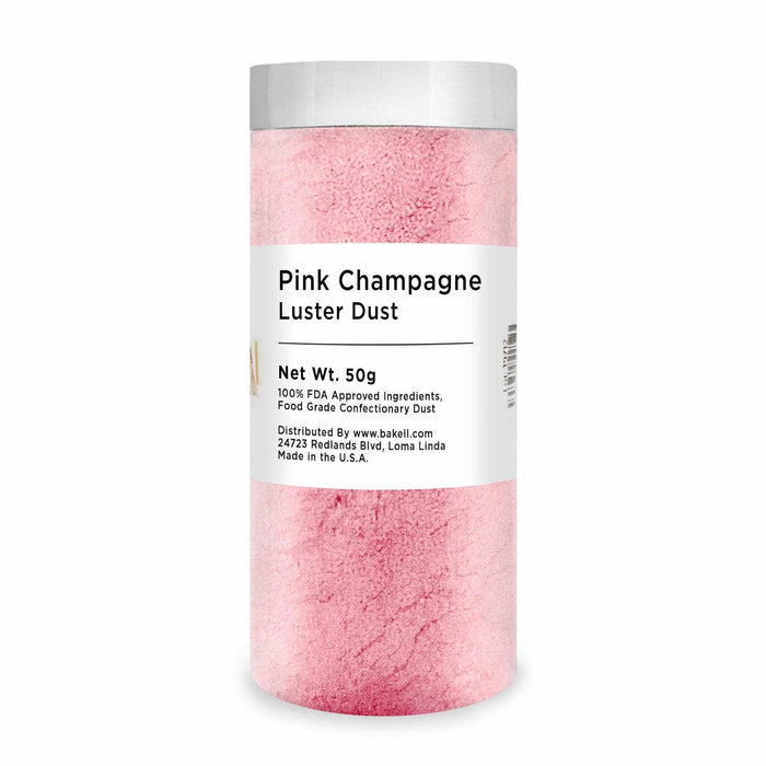 Pink Champagne Edible Luster Dust | FDA Approved & Kosher Pareve | Bakell.com