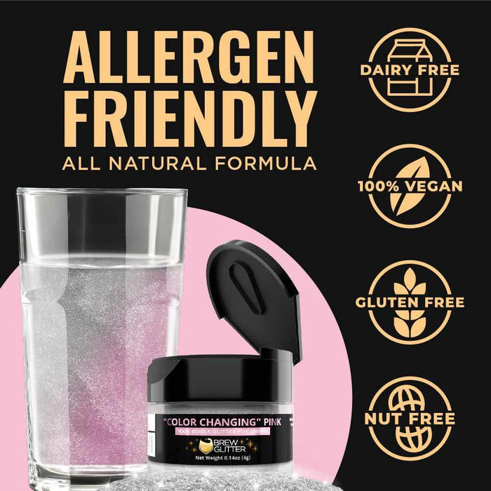 Pink Color Changing Brew Glitter® | 4 Gram Jar-Google Feed_Brew Glitter-bakell