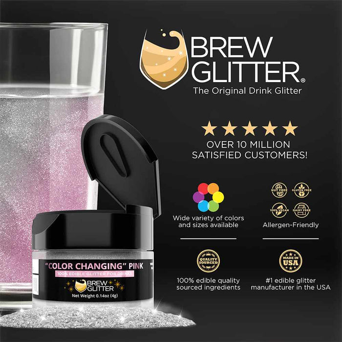 Pink Color Changing Brew Glitter®-B2C_Brew Glitter-bakell