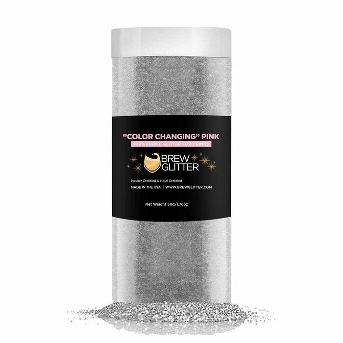Pink Color Changing Beverage & Drink Glitter 100% Edible Glitter | Bakell.com
