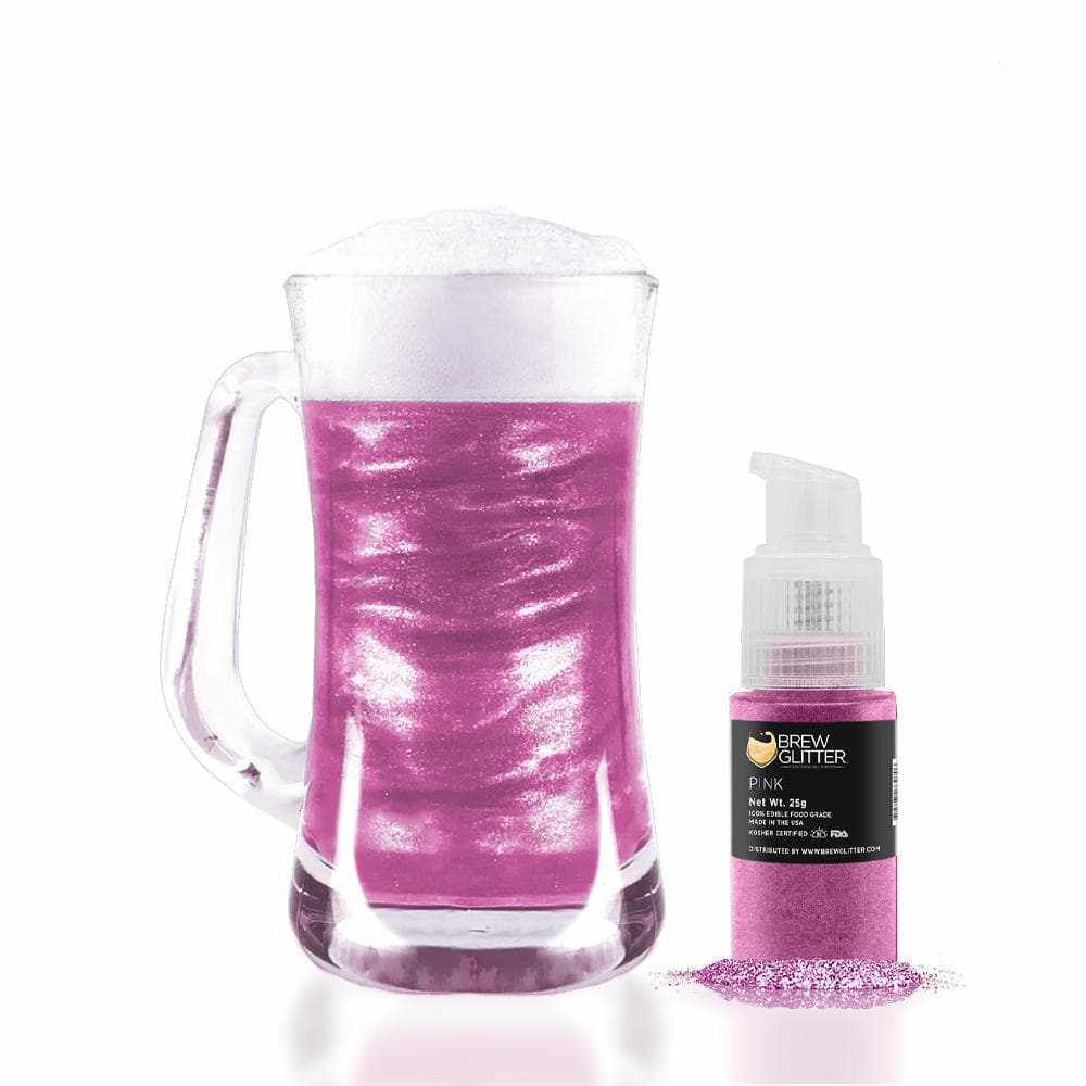 Pink Edible Glitter Spray Pump | Brew Glitter | Bakell