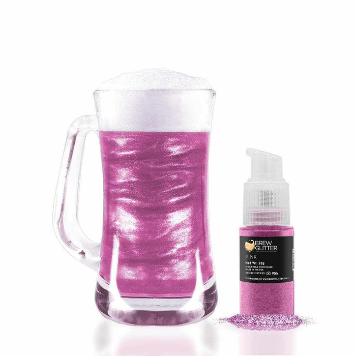 Pink Edible Glitter Spray Pump | Brew Glitter | Bakell