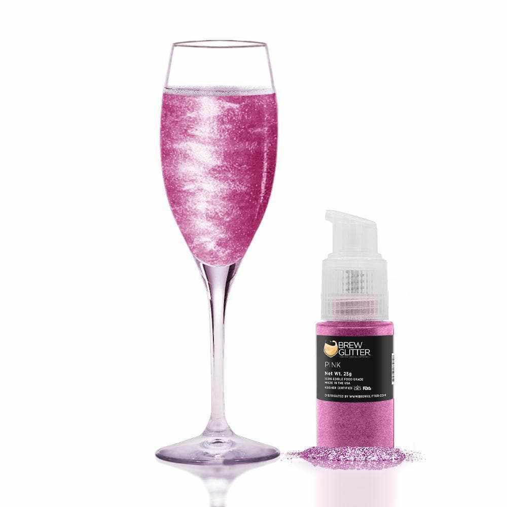 Pink Edible Glitter Spray Pump | Brew Glitter | Bakell