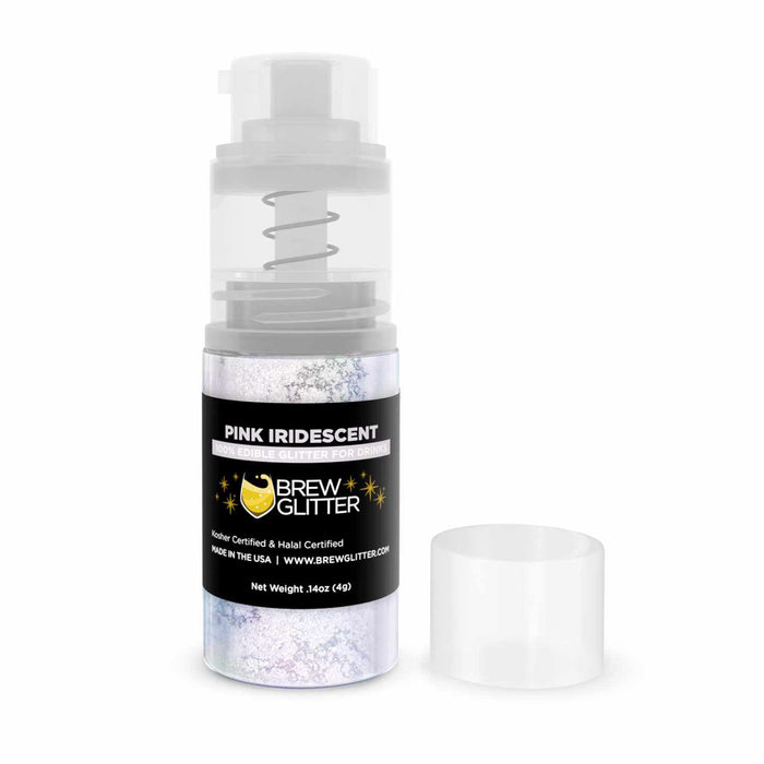 Pink Iridescent Edible Glitter Mini Spray Pump | Beverage Glitter