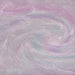 Swirling pink iridescent edible brew glitter with a holographic rainbow shimmer effect in a liquid base.