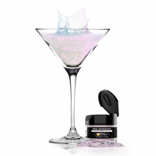 Pink Iridescent Cocktail Glitter | Edible Glitter for Cocktails!