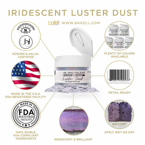 Pink Iridescent Luster Dust-Iridescent Luster Dusts-bakell