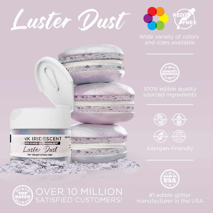Pink Iridescent Luster Dust Wholesale-Wholesale_Luster Dust-bakell