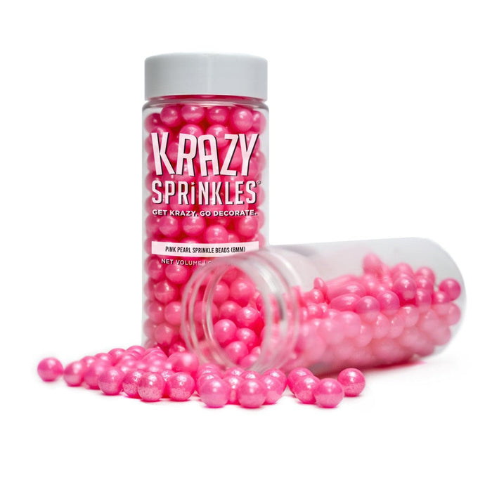 Pink Pearl 8mm Sprinkle Beads-Krazy Sprinkles_HalfCup_Google Feed-bakell