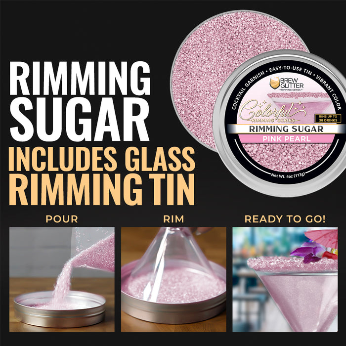 Pink Pearl Rimming Sugar | Bulk Sizes