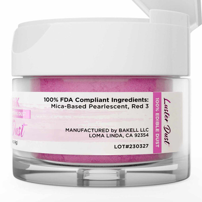 Pink Pink Luster Dust 4 Gram Jar-Luster Dust_4G_Google Feed-bakell