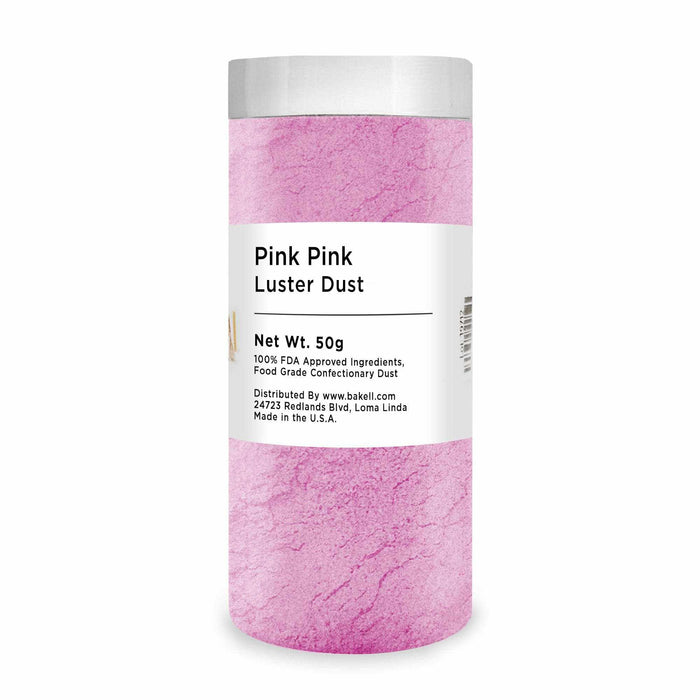 Pink Pink Luster Dust | 100% Edible & Kosher Pareve | Wholesale | Bakell.com