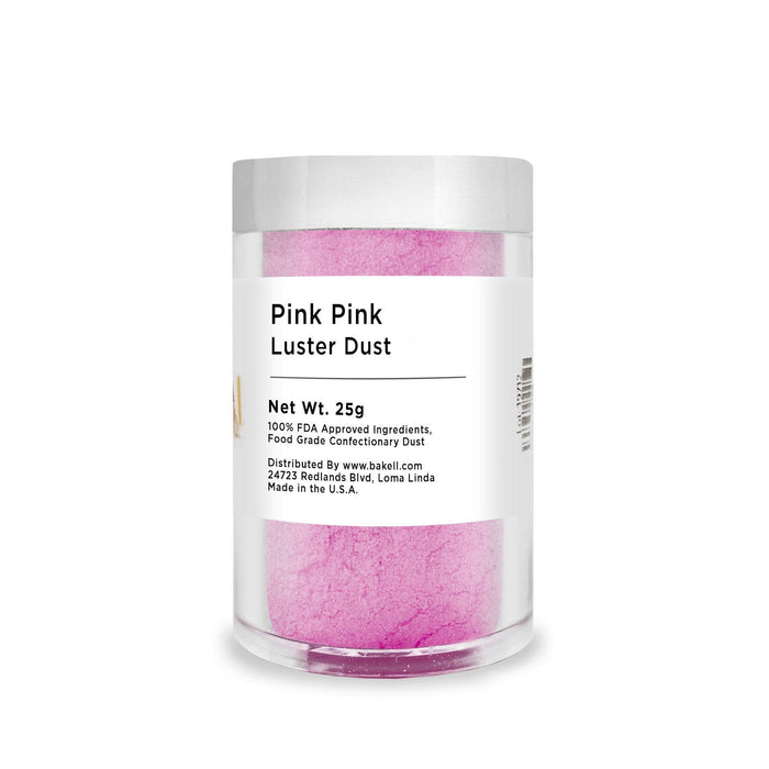 Pink Pink Edible Luster Dust | FDA Approved & Kosher Pareve | Bakell.com