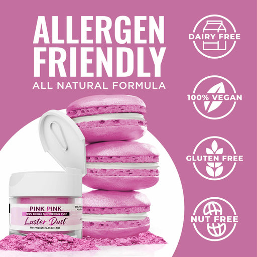 Pink Pink Luster Dust Private Label-Private Label_Luster Dust-bakell