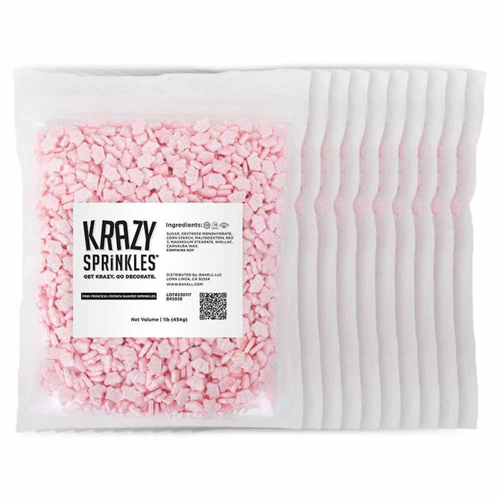 Pink Princess Crown Sprinkles by Krazy Sprinkles®|Wholesale Sprinkles