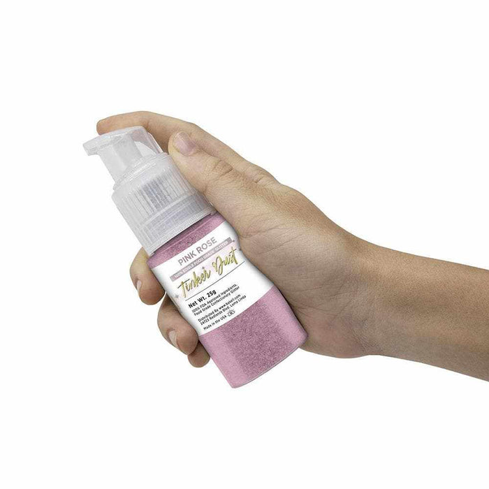 Pink Rose Edible Glitter Spray 25g Pump | Tinker Dust | Bakell