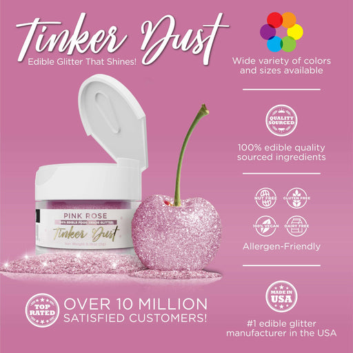 Pink Rose Edible Glitter | Tinker Dust® 5 Grams-Google Feed_Tinker Dust-bakell