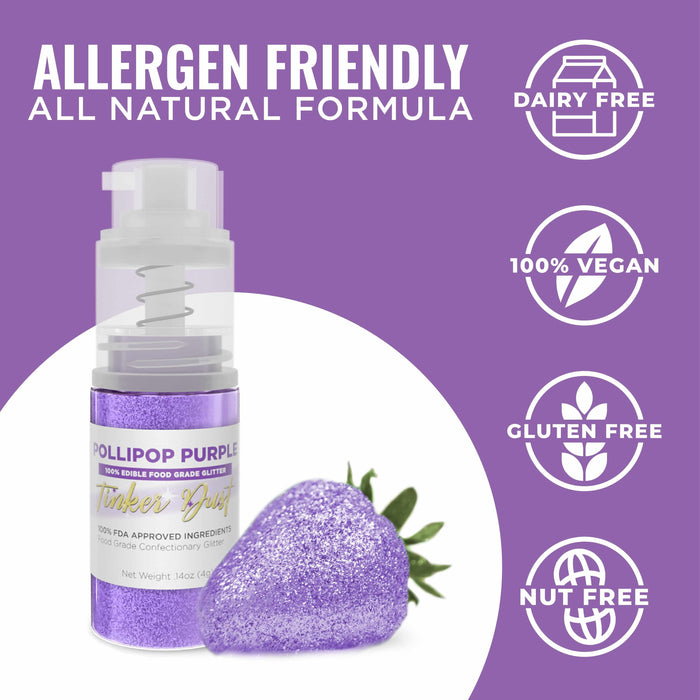 Pollipop Purple Tinker Dust® Glitter | 4g Spray Pump Wholesale-Wholesale_Tinker Dust_Mini Pumps-bakell