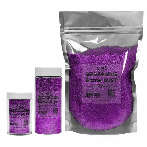 Pony Purple Rainbow Ultrafine Holographic Craft Glitter Dazzler Dust | Premium Polyester Non-Toxic | Bakell-B2C_Dazzler Dust-bakell