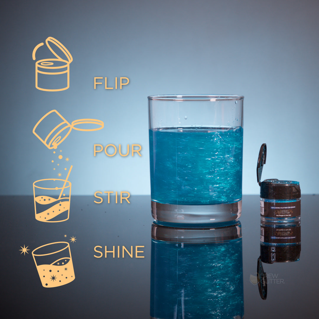 Blue Beverage Glitter | Mini Spray Pump