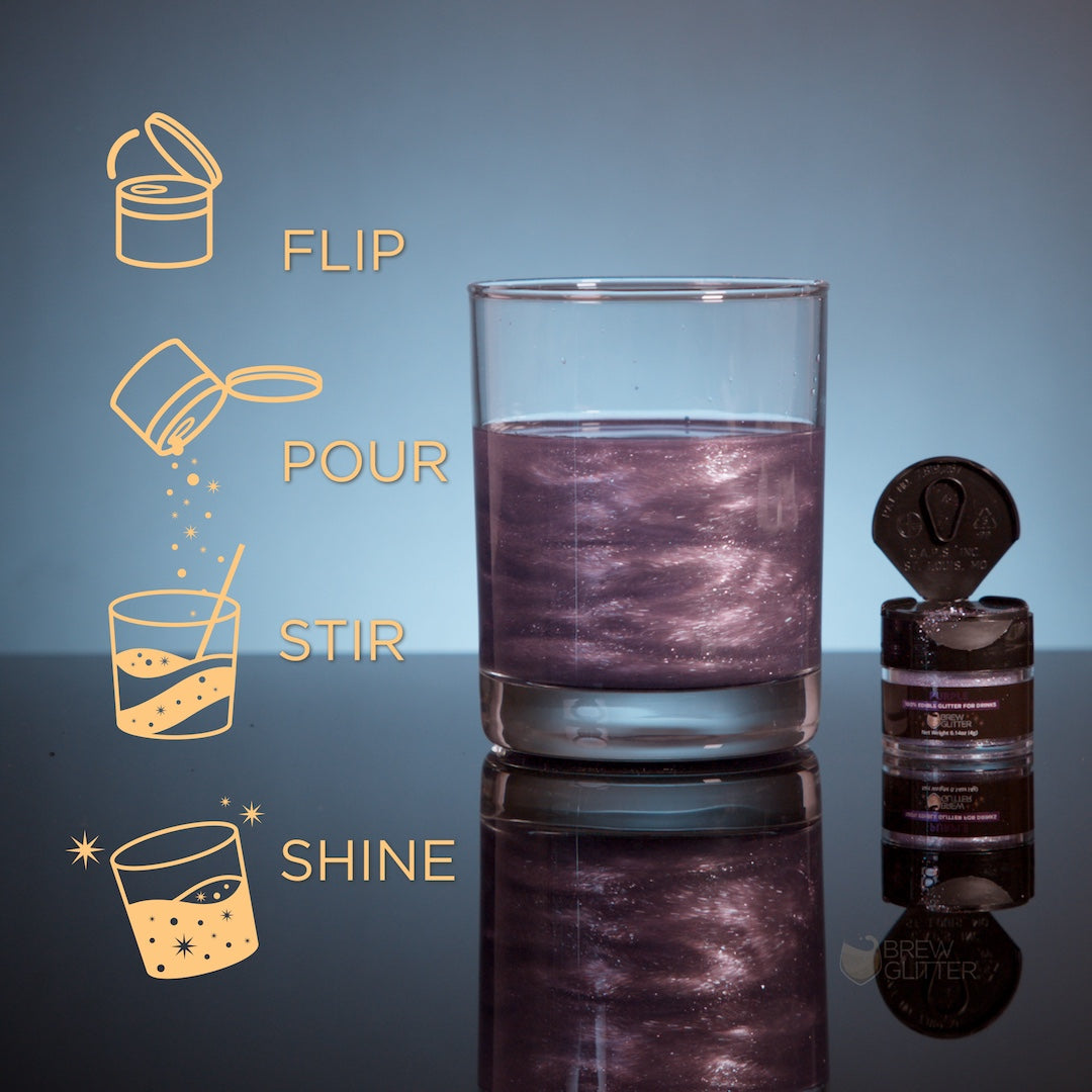 Purple Edible Glitter for Drinks | Brew Glitter®