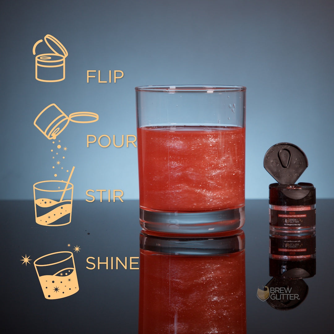 Red Beverage Glitter | Mini Spray Pump