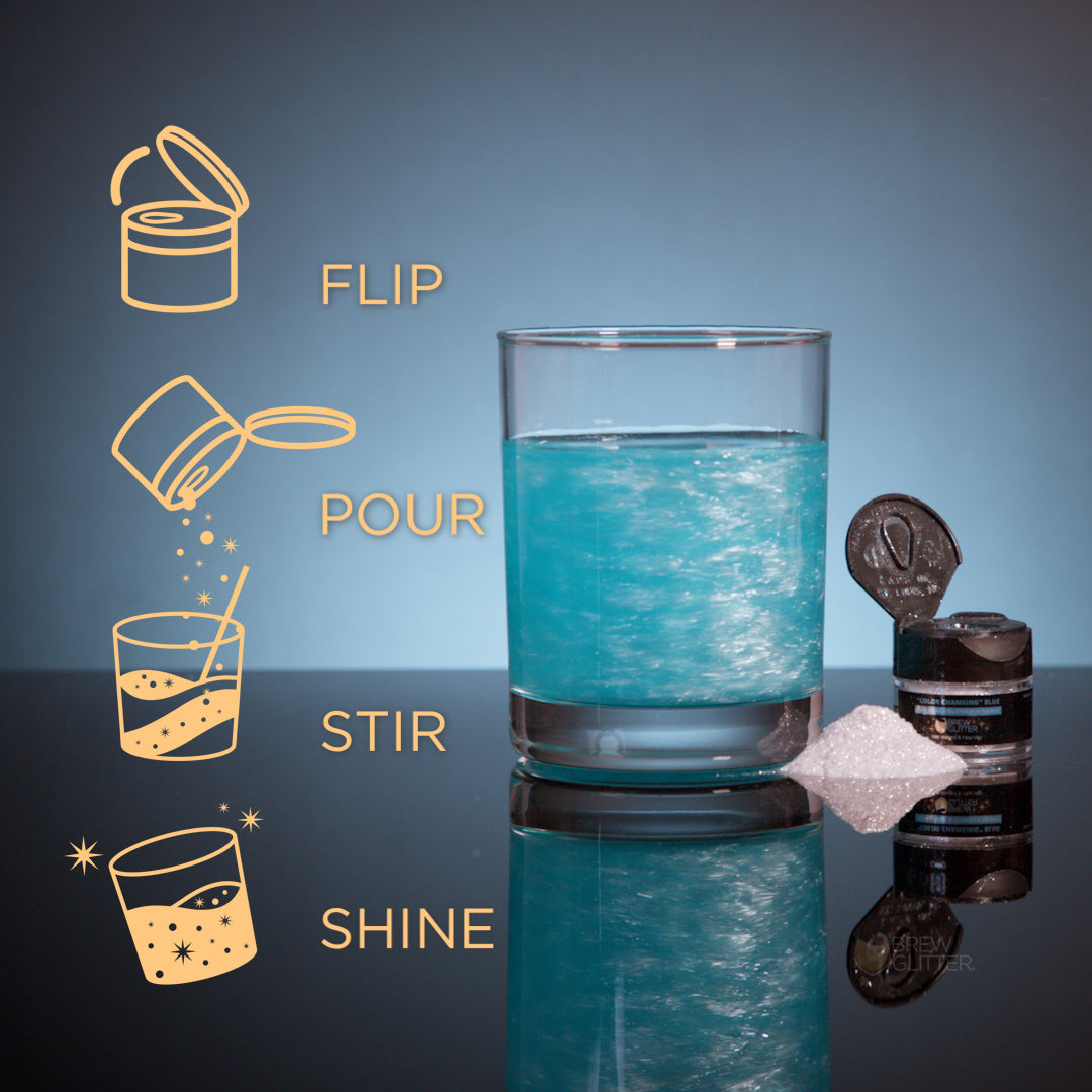 Blue Color Changing Brew Glitter®
