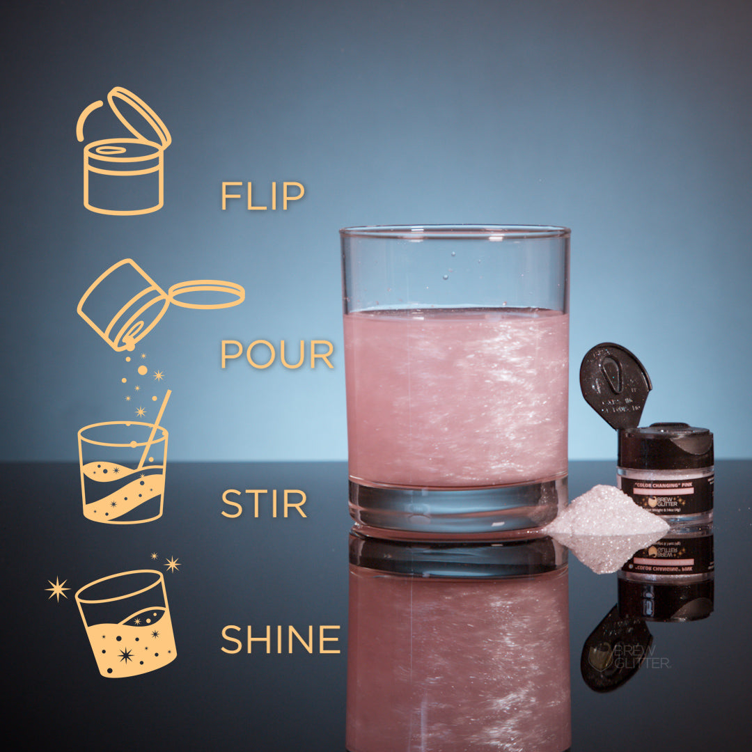 Pink Color Changing Brew Glitter®