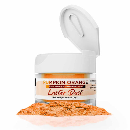 Pumpkin Orange Luster Dust 4 Gram Jar-Luster Dust_4G_Google Feed-bakell