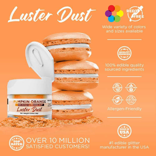 Pumpkin Orange Luster Dust Bulk Size-Bulk_Luster Dust-bakell