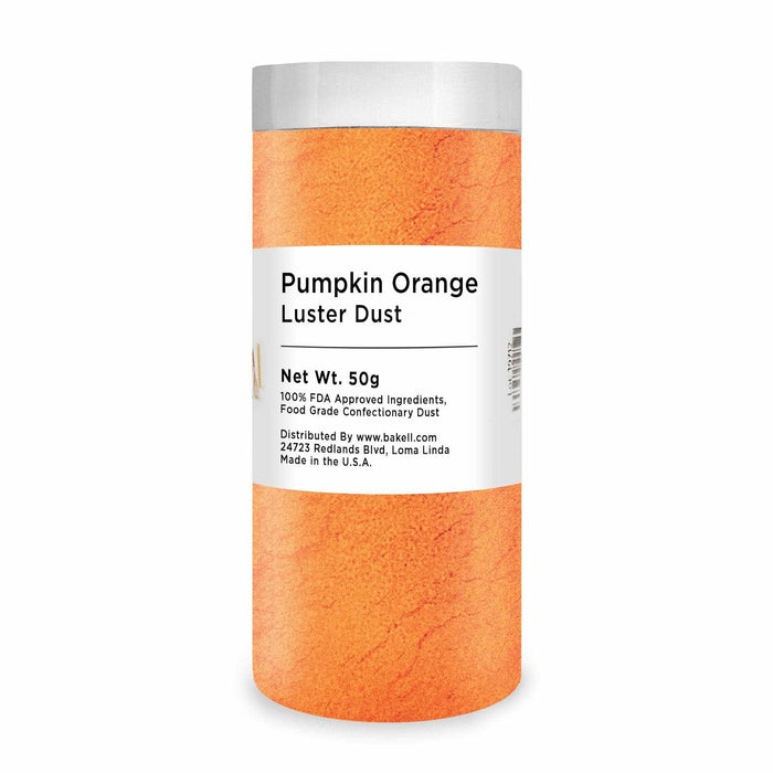 Pumpkin Orange Edible 4g Luster Dust | FDA Approved | Bakell