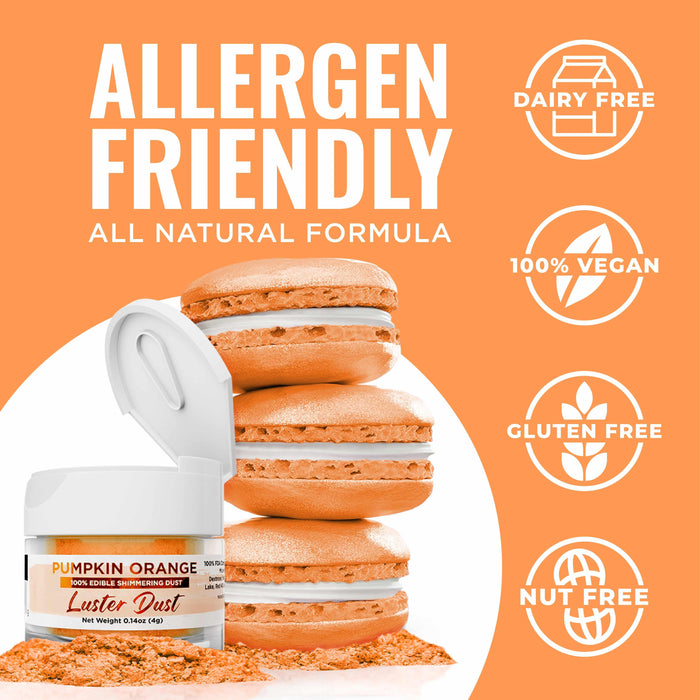 Pumpkin Orange Luster Dust Private Label-Private Label_Luster Dust-bakell