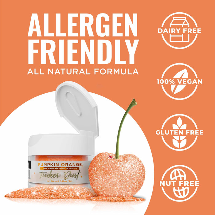Pumpkin Orange Tinker Dust® Glitter Bulk Size-Bulk_Tinker Dust-bakell