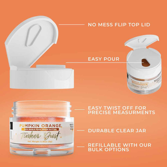 Pumpkin Orange Tinker Dust® Glitter Private Label-Private Label_Tinker Dust-bakell
