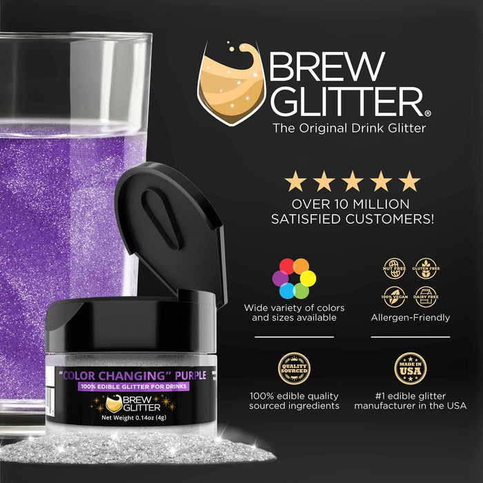 Purple Color Changing Brew Glitter®, Bulk Size-Color Changing Brew Glitter_Bulk Size-bakell